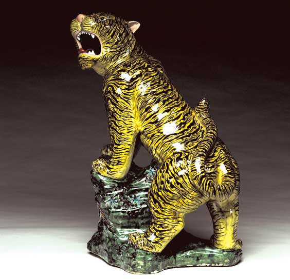 Appraisal: LARGE ANTIQUE KUTANI TIGER Rare large and superbly detailed antique