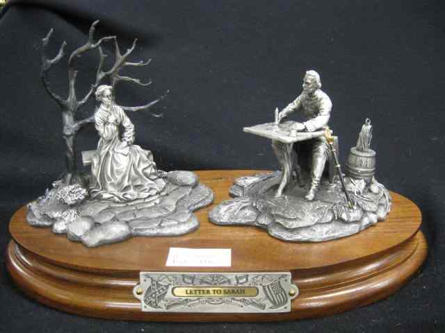 Appraisal: Chilmark Pewter Civil War Figurine ''Letter to Sarah'' by Francis