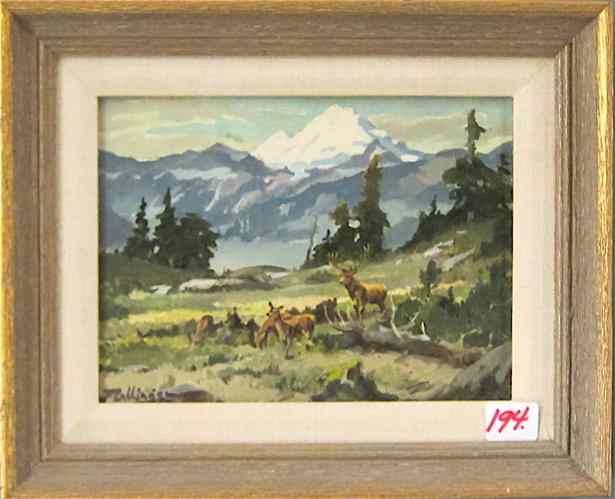 Appraisal: FRANZ ZALLINGER OIL ON ACADEMY PANEL American - Mountain landscape