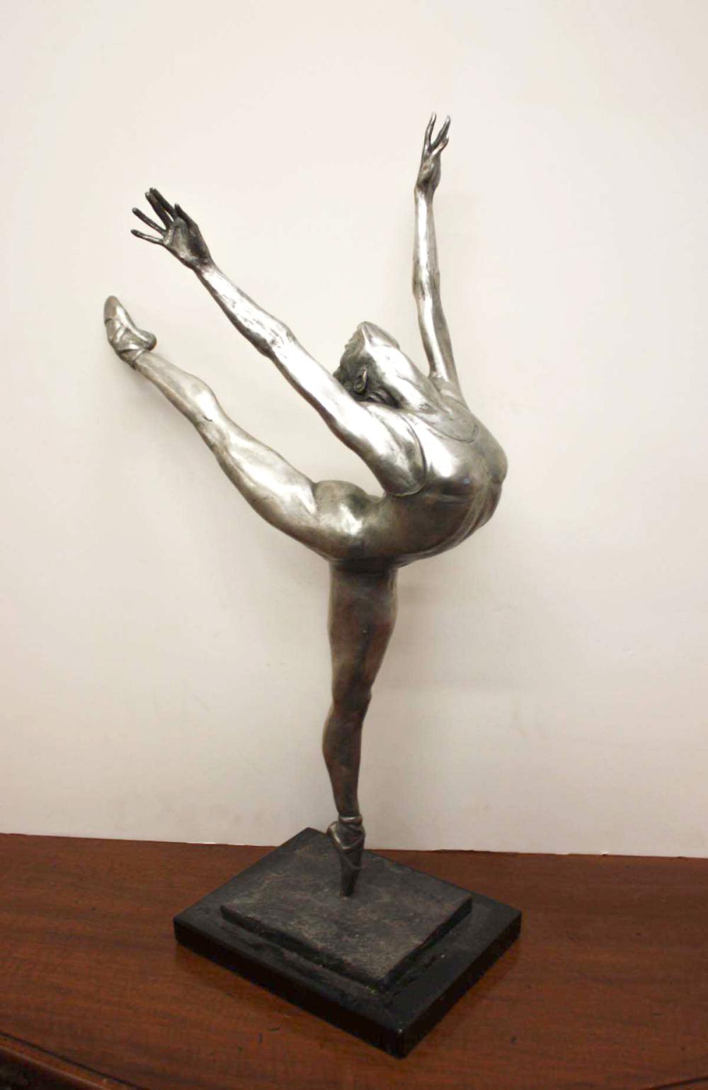 Appraisal: REBECCA GHIGLIERI CLARK Oregon st century metal sculpture ballet dancer