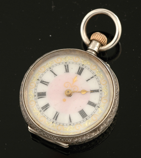 Appraisal: MID SIZE STERLING SILVER POCKETWATCH HALLMARKED SCOTLAND