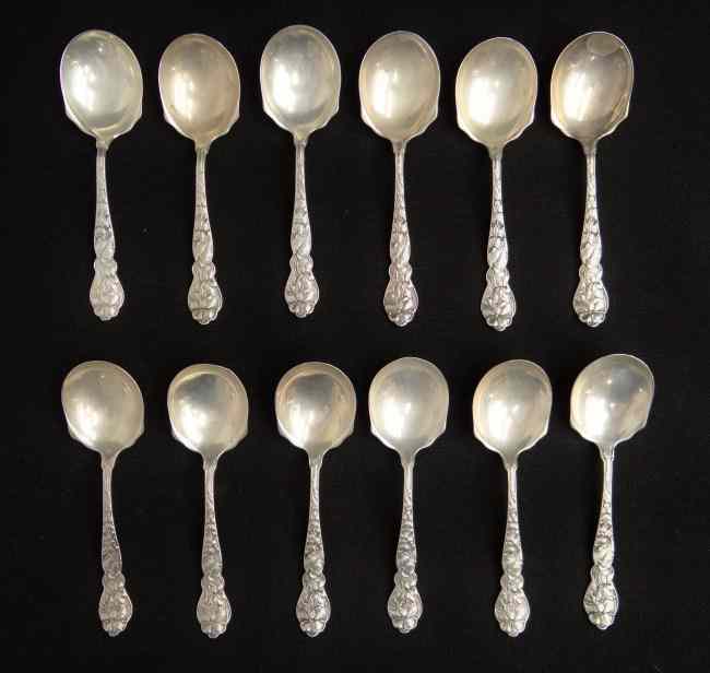 Appraisal: Set of Gorham sterling silver spoons grams ''