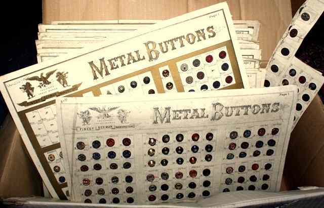 Appraisal: A COLLECTION OF VICTORIAN 'METAL' BUTTONS all on their original