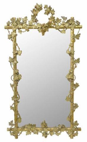 Appraisal: Italian carved giltwood mirror late th early th c having