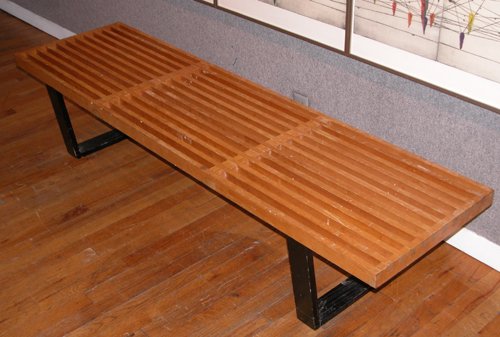 Appraisal: Platform Bench Artist Nelson George American - Classic Nelson platform