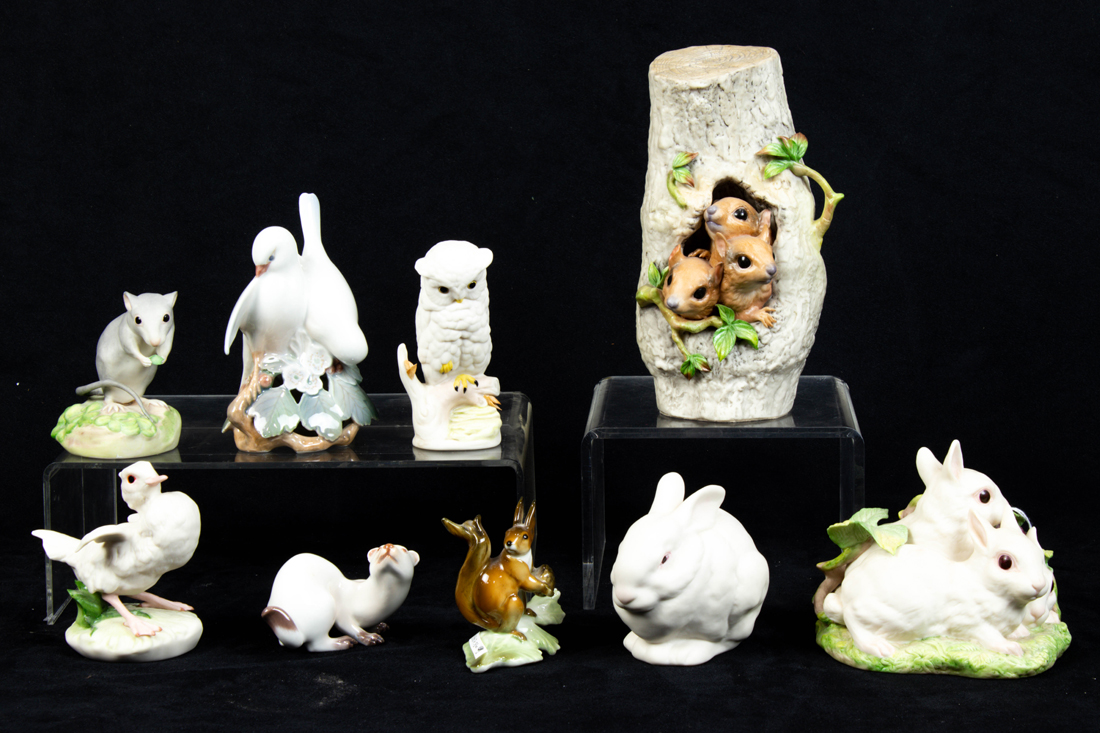 Appraisal: LOT OF ROYAL COPENHAGEN CYBIS AND OTHER PORCELAIN ANIMALS lot