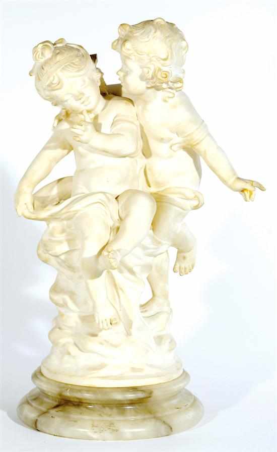 Appraisal: Italian bisque porcelain figure of children signed G Bessi th