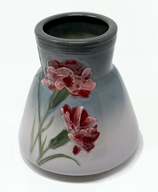 Appraisal: Weller Eocean Floral Vase Weller Eocean Floral Large Vase Packaging