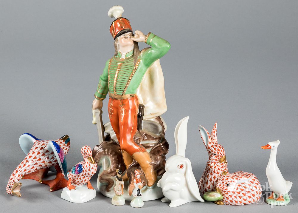 Appraisal: Herend porcelain animals and figures Herend porcelain animals and figures