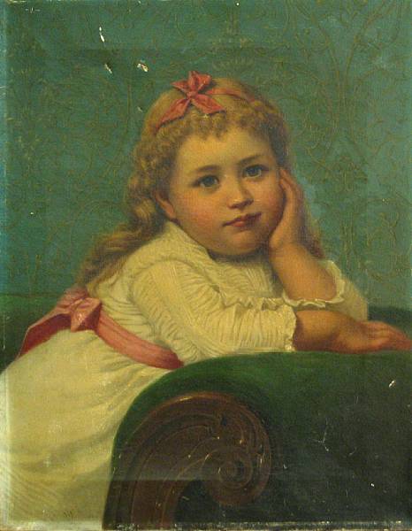 Appraisal: Virgil Williams American - Portrait of a young girl with