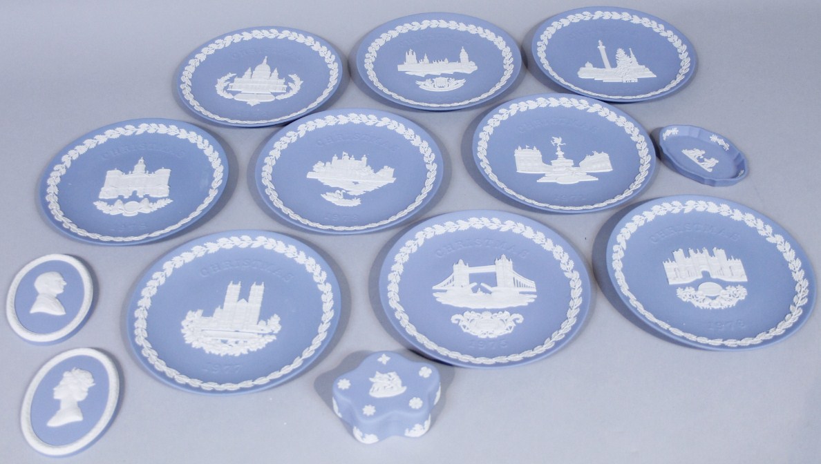 Appraisal: Various Wedgwood blue Jasper ware comprising of a quantity of