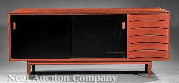 Appraisal: A Danish Modern Teakwood Credenza c designed by Arne Vodder