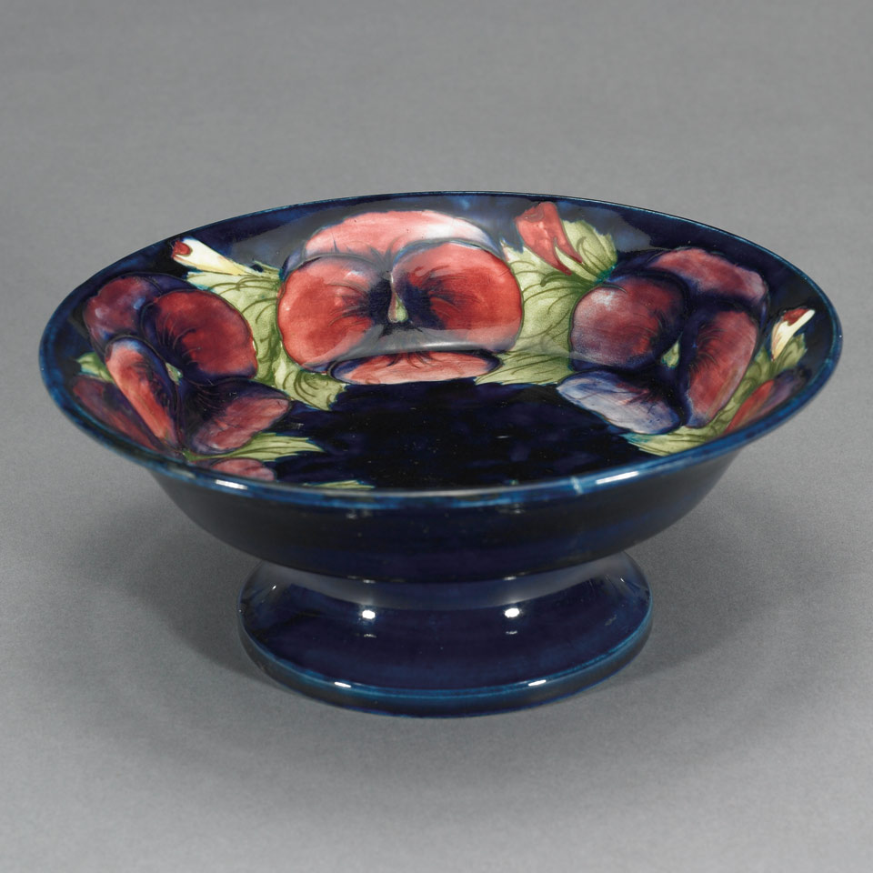 Appraisal: Moorcroft Pansy Comport c impressed marks painted signature in green