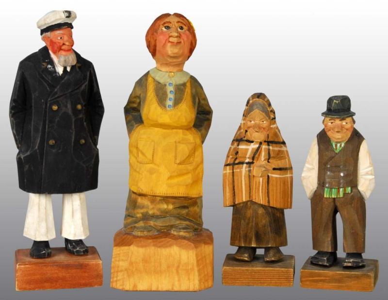 Appraisal: Lot of Carved Wooden Figures Condition Excellent Size Largest T