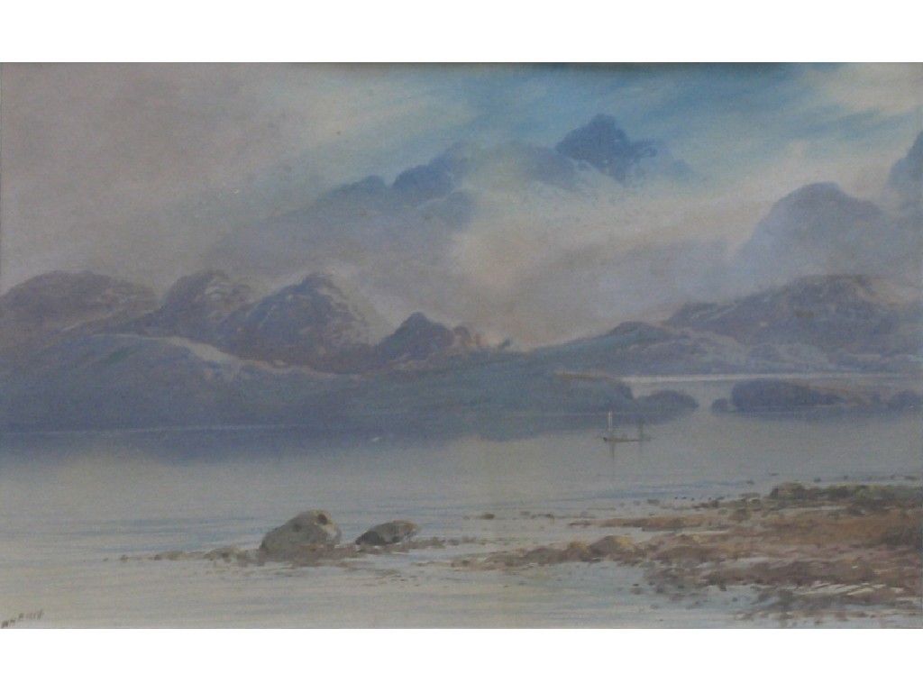 Appraisal: WILLIAM HENRY EARP A view of a loch with sailing