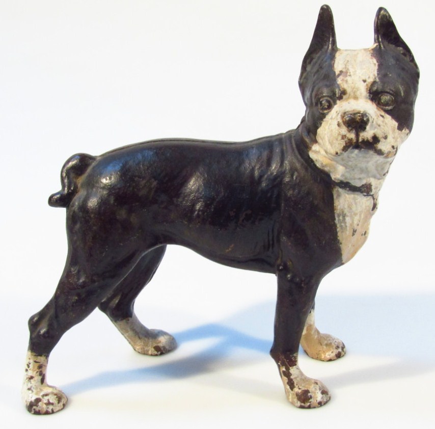 Appraisal: A thC cast metal figure of a French bulldog in