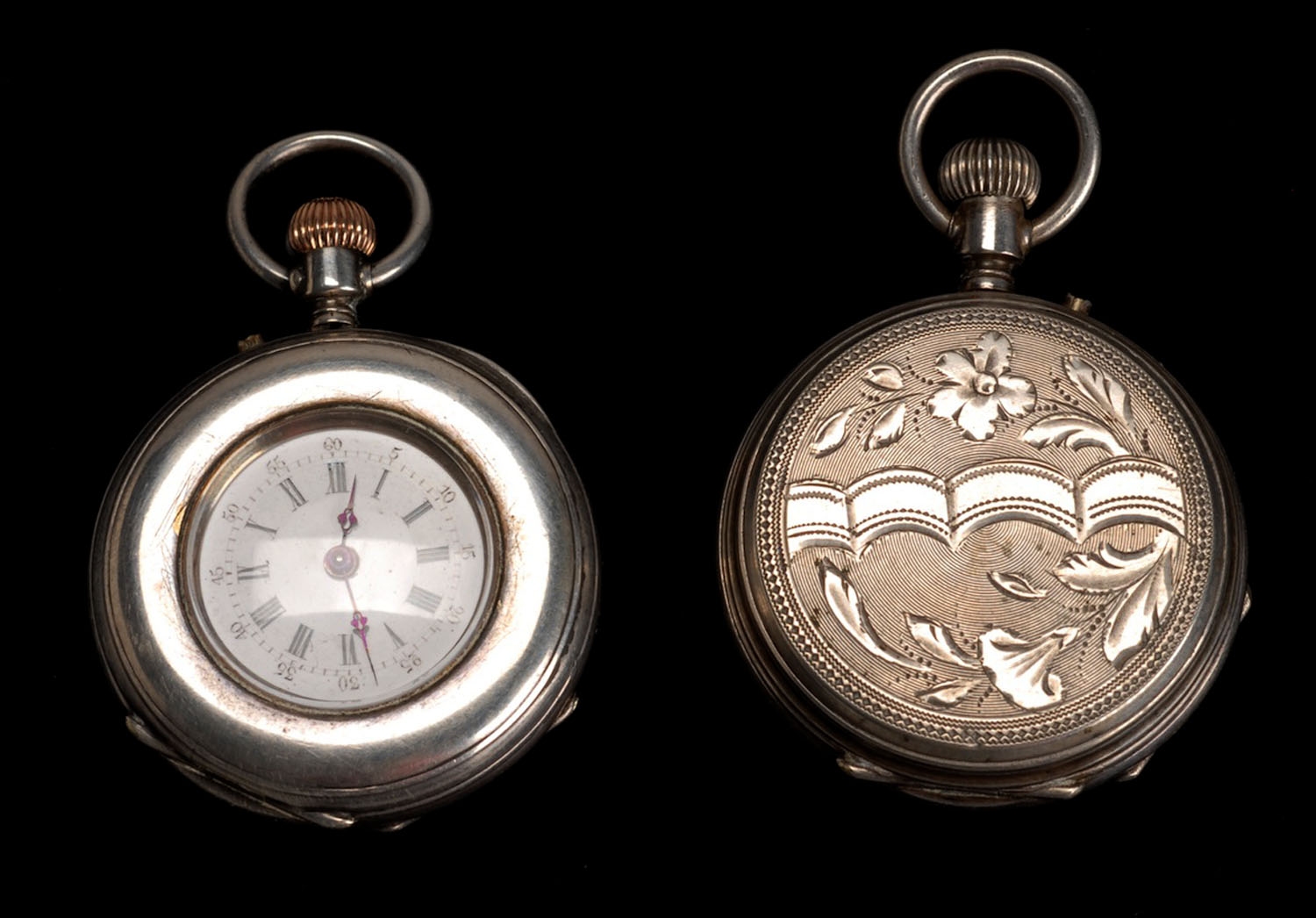 Appraisal: TWO TH CENTURY GERMAN SILVER STEM-WIND WATCHES ConditionCurrently not running