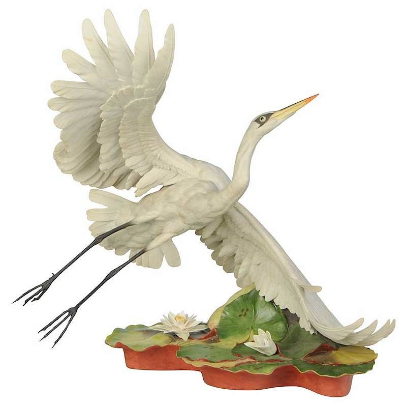 Appraisal: Large Scale Boehm Studios Great White Egret American late th