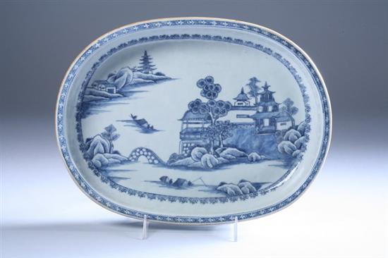 Appraisal: CHINESE EXPORT BLUE AND WHITE PORCELAIN OPEN DISH Qianlong period