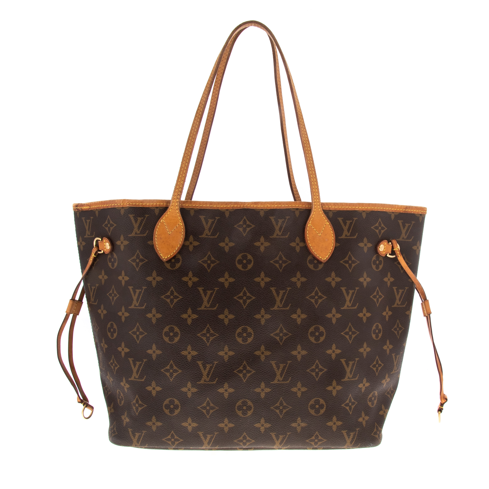 Appraisal: A LOUIS VUITTON MONOGRAM NEVERFULL MM A brown and tan