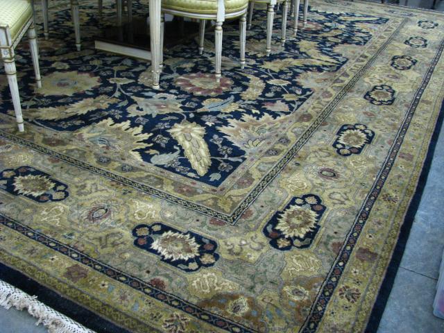 Appraisal: India Agra Wool Room Size Rug ' x ' ''