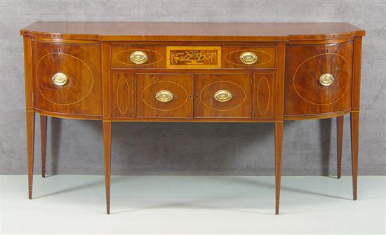 Appraisal: Walnut Hepplewhite Sideboard New England or mid-Atlantic states Inlaid center