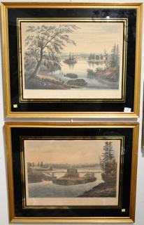 Appraisal: After William Guy Wall - pair of hand colored aquatints