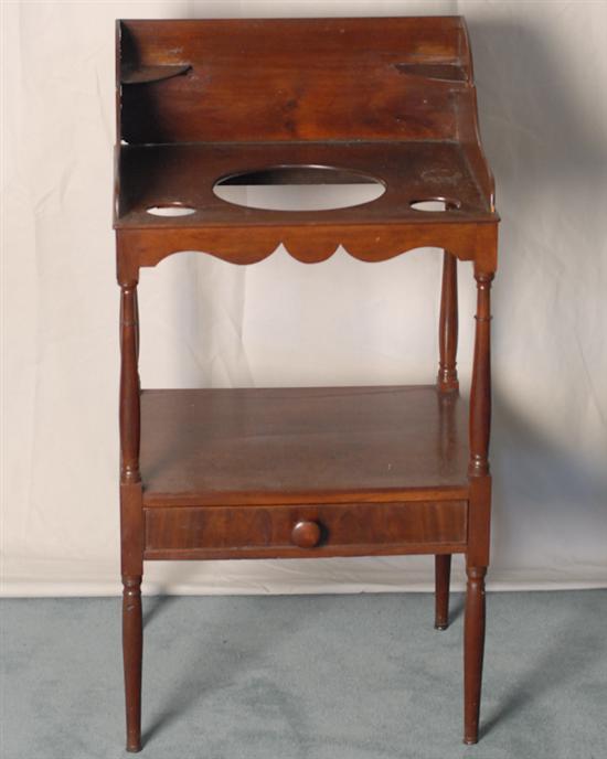 Appraisal: A th C Mahogany Washstand having a three side shaped