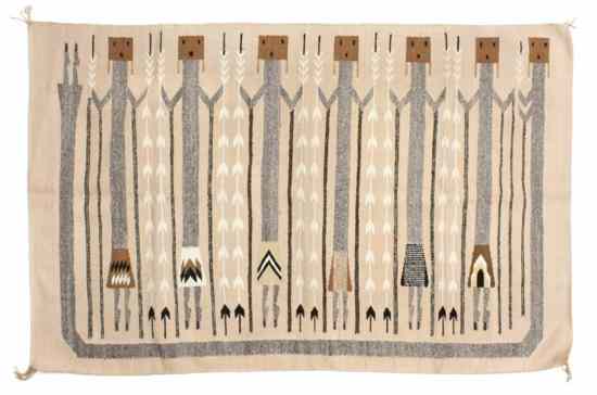 Appraisal: A Near Pair of Navajo Rugs the first depicting figures