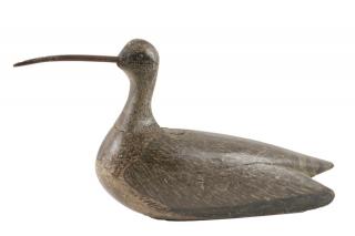 Appraisal: WORKING DECOY th c Carved and Painted Curlew Decoy -