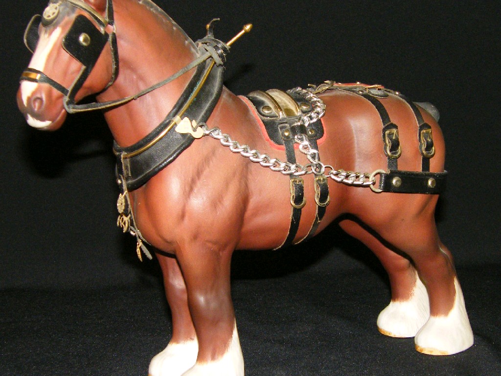 Appraisal: Beswick Burnham Beauty Shire horse with original harness matt finish