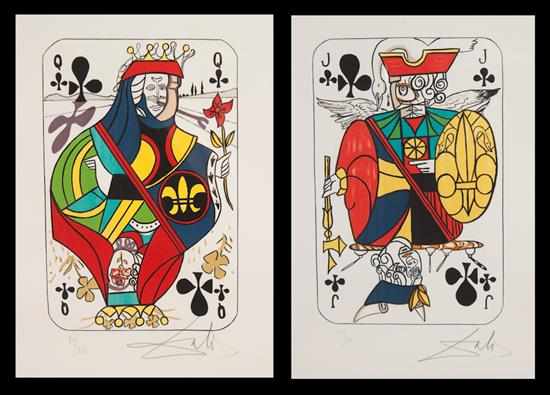 Appraisal: Salvador Dali Spanish - ''Queen of Clubs'' and ''Jack of