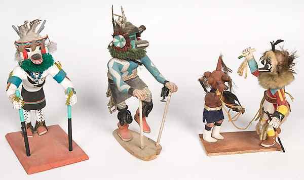 Appraisal: Hopi Deer Dancers lot of including two deer dancers heights