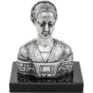 Appraisal: A German Silver Portrait Bust B Neresheimer S hne Hanau