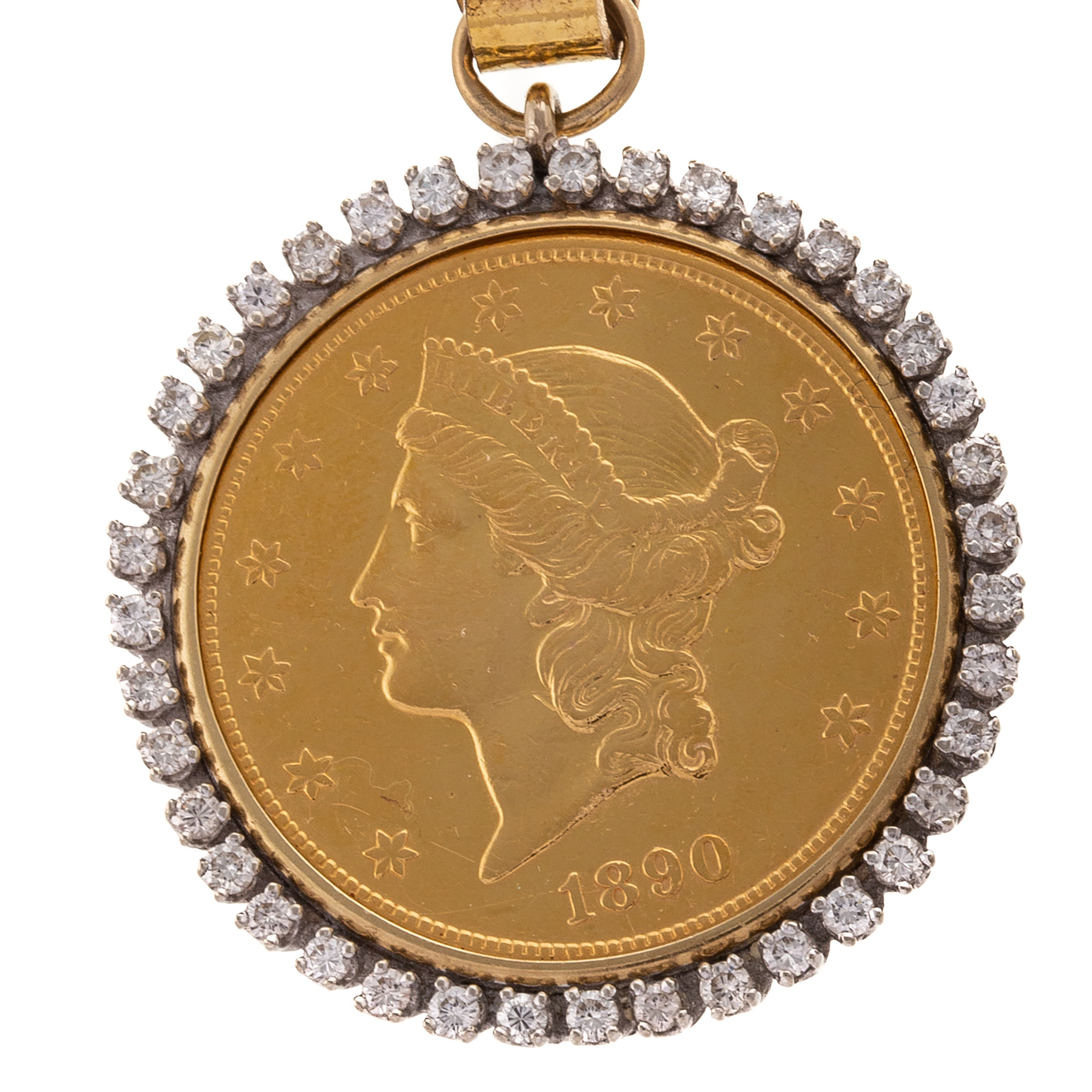 Appraisal: AN CC GOLD LIBERTY HEAD COIN PENDANT CC Gold Liberty