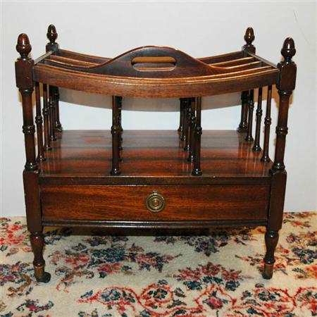 Appraisal: George III Style Mahogany Canterbury Estimate -