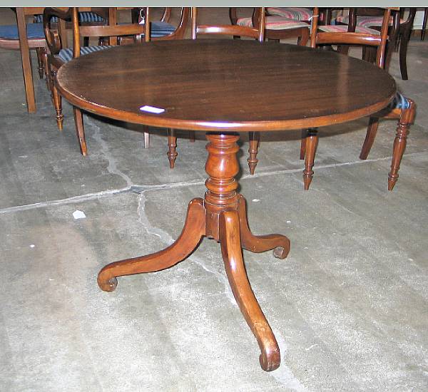 Appraisal: A late Regency mahogany tilt top tea table first quarter