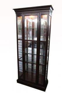 Appraisal: -Tiered Glass Wooden Lighted Display Case Display case with built