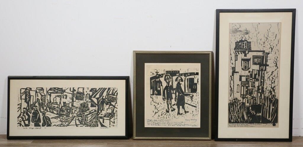 Appraisal: Nancy Weisberg th century woodblock prints How Doth the City