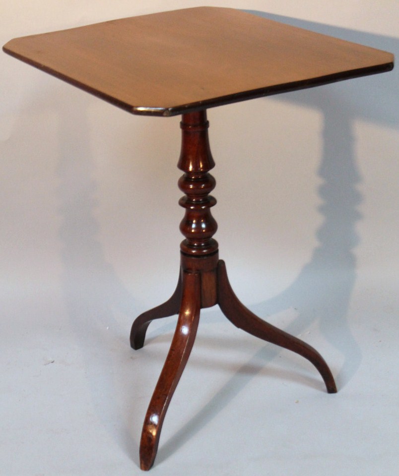 Appraisal: A late Victorian snap top mahogany occasional table the cantered