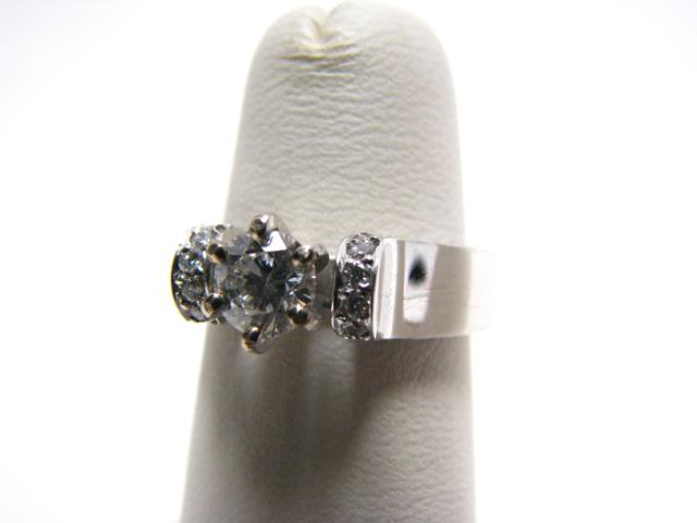 Appraisal: K white gold lady's solitaire diamond ring having a prong