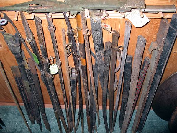 Appraisal: A lot of sword scabbards The lot with examples including