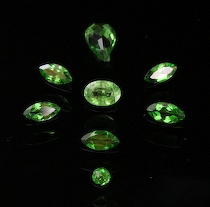 Appraisal: A Lot of Eight Tsavorite Gemstones These unset gemstones are