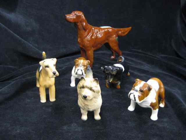 Appraisal: Beswick Porcelain Dog Figurines various breeds tallest is '' excellent