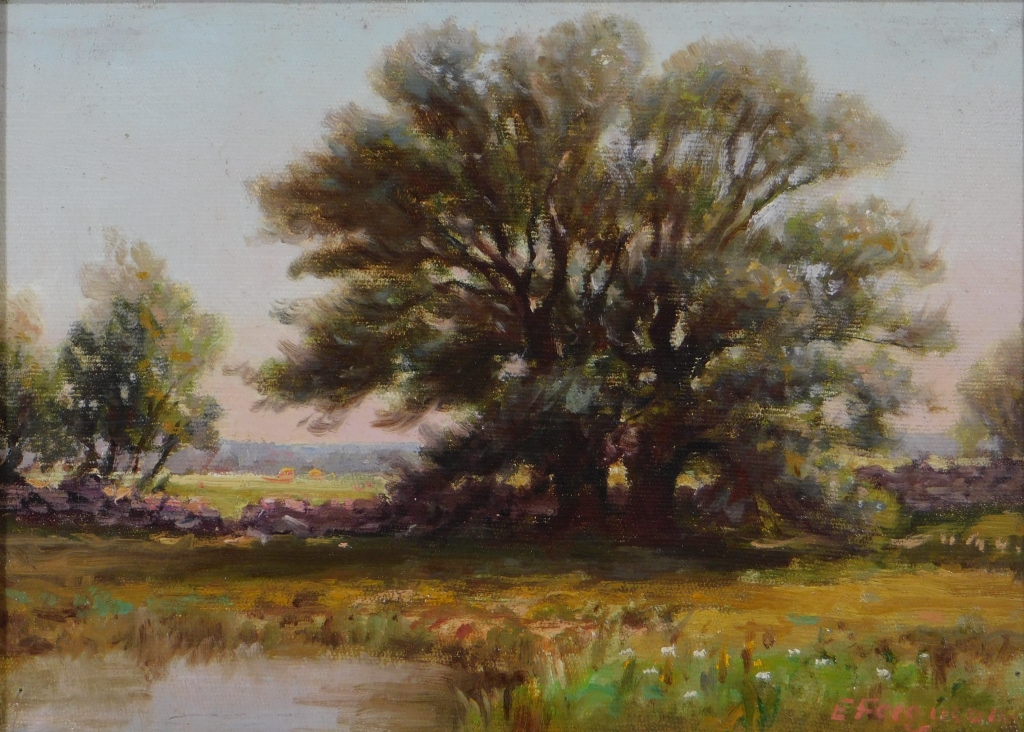 Appraisal: ELIZABETH FERGUSON O C SUMMER LANDSCAPE PAINTING Nebraska Illinois -