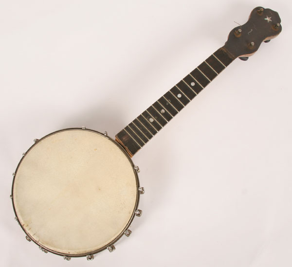 Appraisal: Small banjo banjo-lin four mother of pearl inlays L Surface