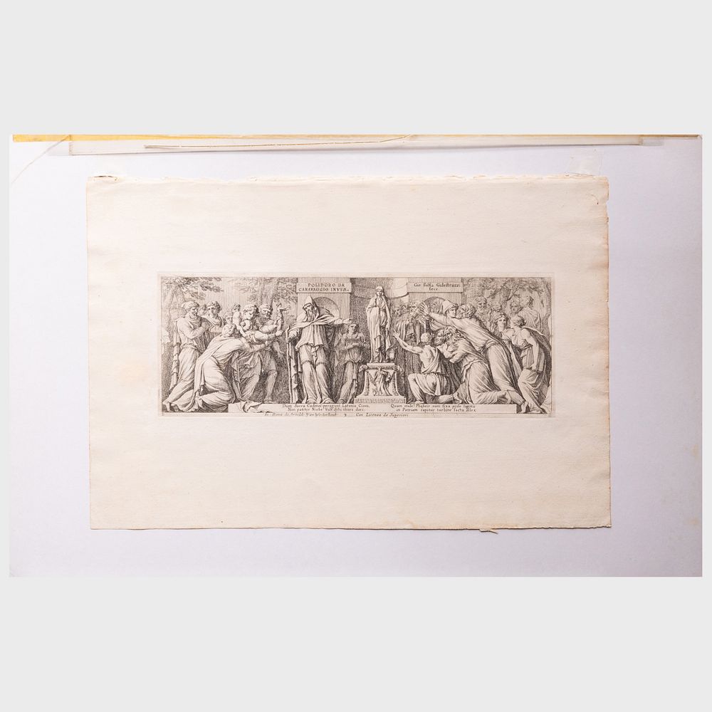 Appraisal: A Miscellaneous Group of Five Neoclassical Prints Two engravings in