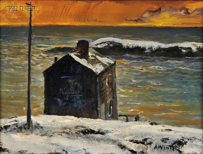 Appraisal: Andrew George Winter American - Fishing Shack in Monhegan Signed