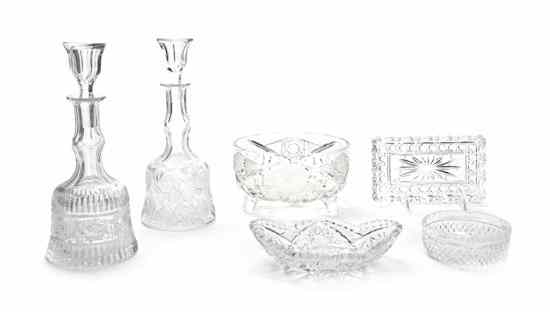 Appraisal: A Collection of Cut Glass Articles comprising two decanters a