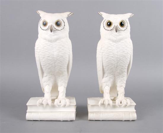 Appraisal: A Pair of Boehm Owls Height inches